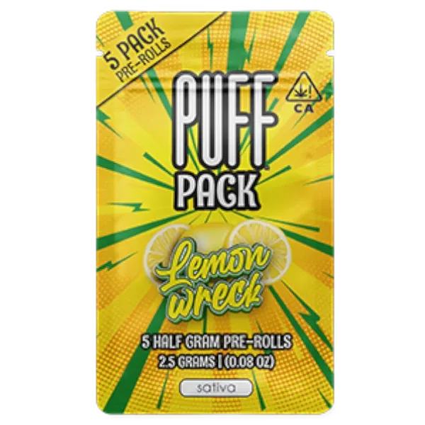 PUFF Pre Roll Pack Lemon Wreck 5pk