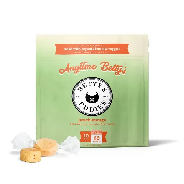 Betty's Eddies Chews Peach Mango 10ct