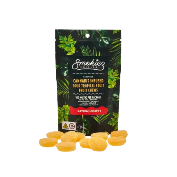 Smokiez Gummies Sour Tropical Fruit 100mg