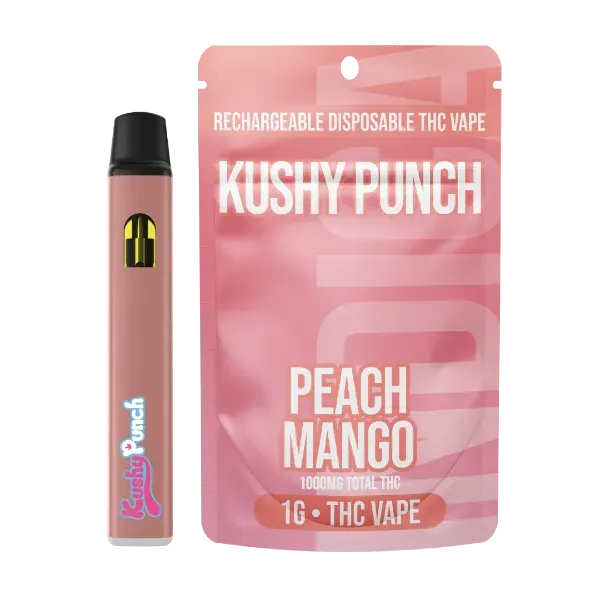 Kushy Punch Disposable Vaporizer Peach Mango 1g