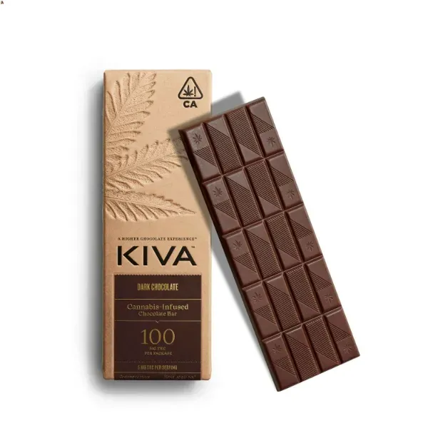 Kiva Chocolate Bar Dark Chocolate 100mg