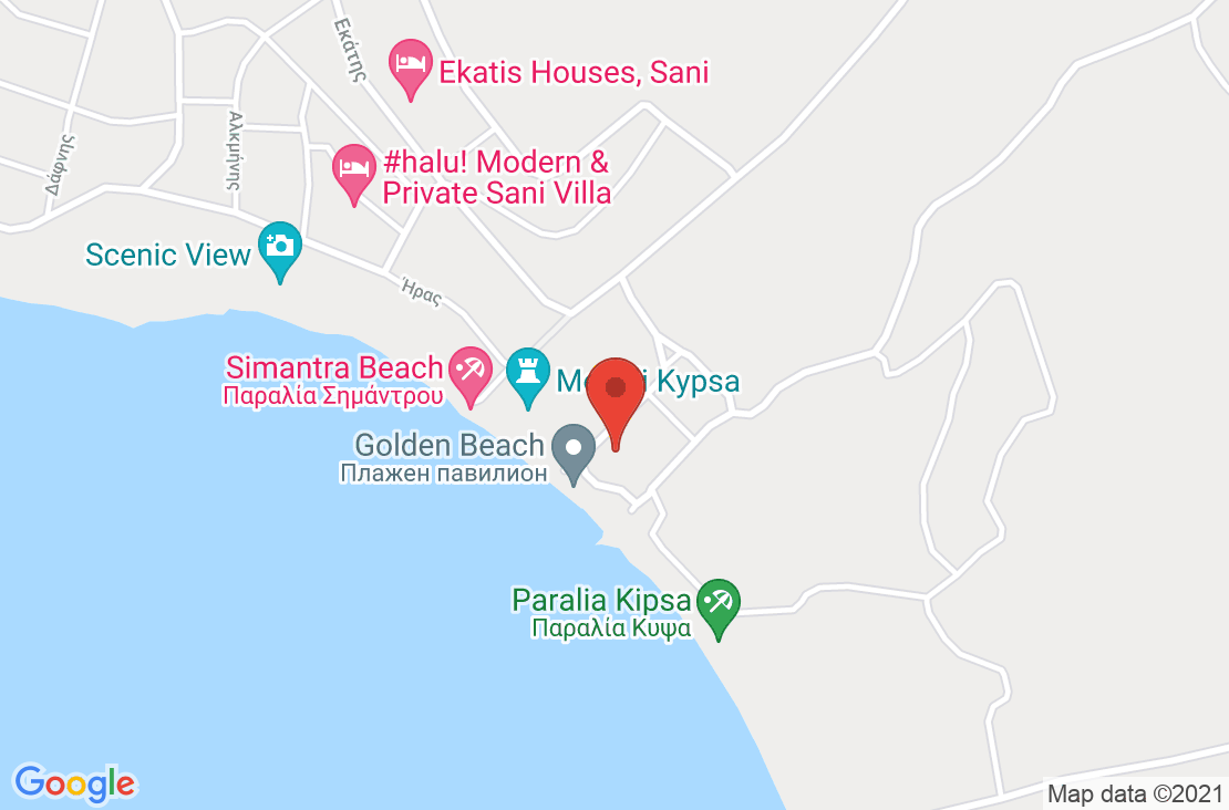Разположение на Simantro Beach Hotel на картата