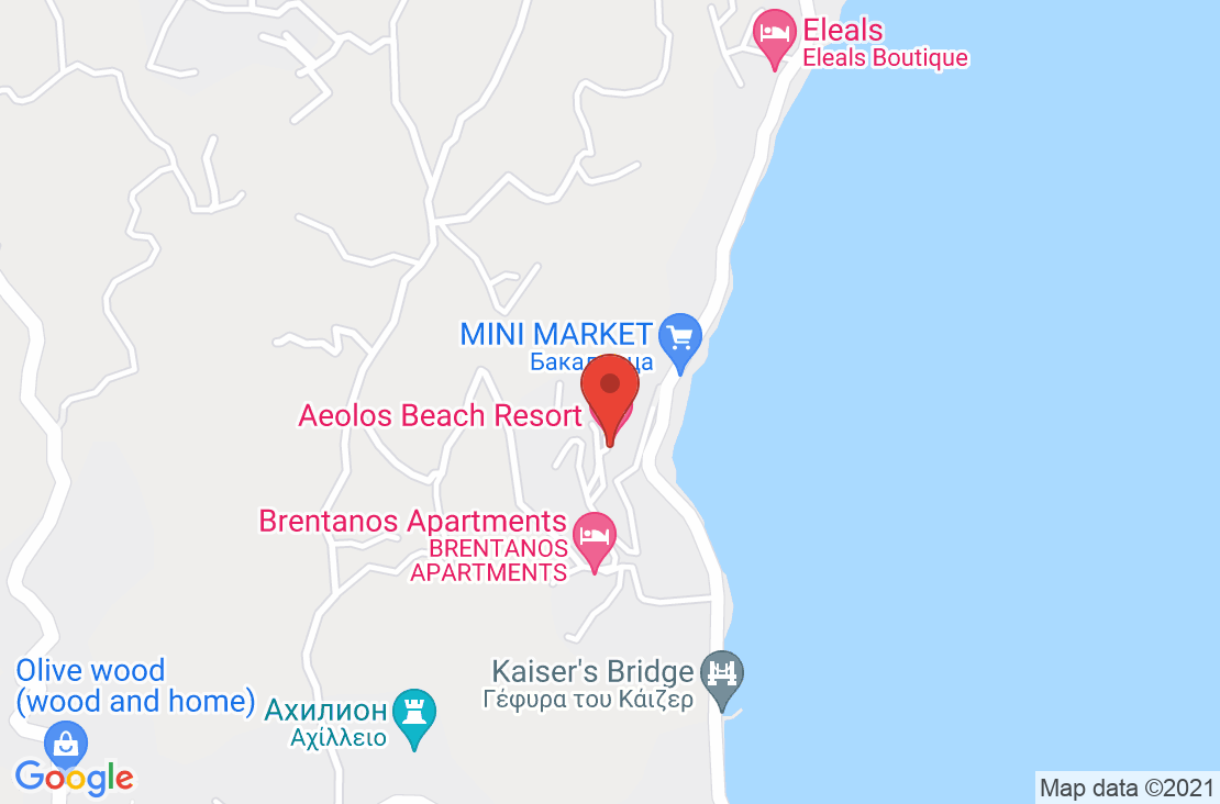 Разположение на Aeolos Beach Resort на картата