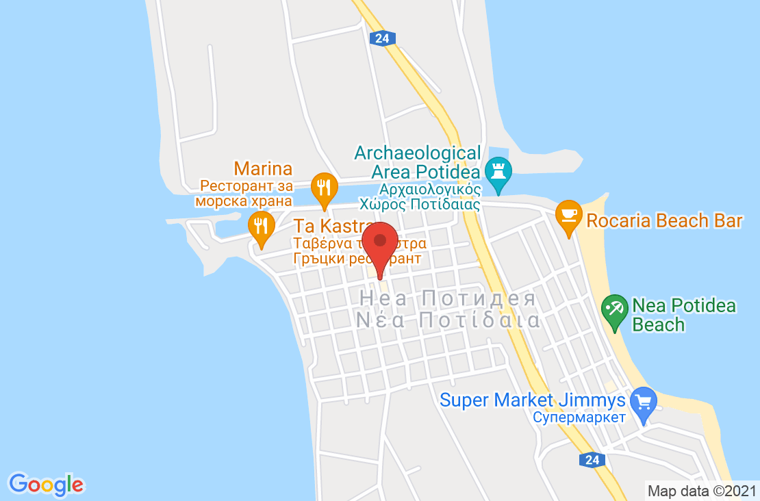 Разположение на Portes Beach Hotel на картата