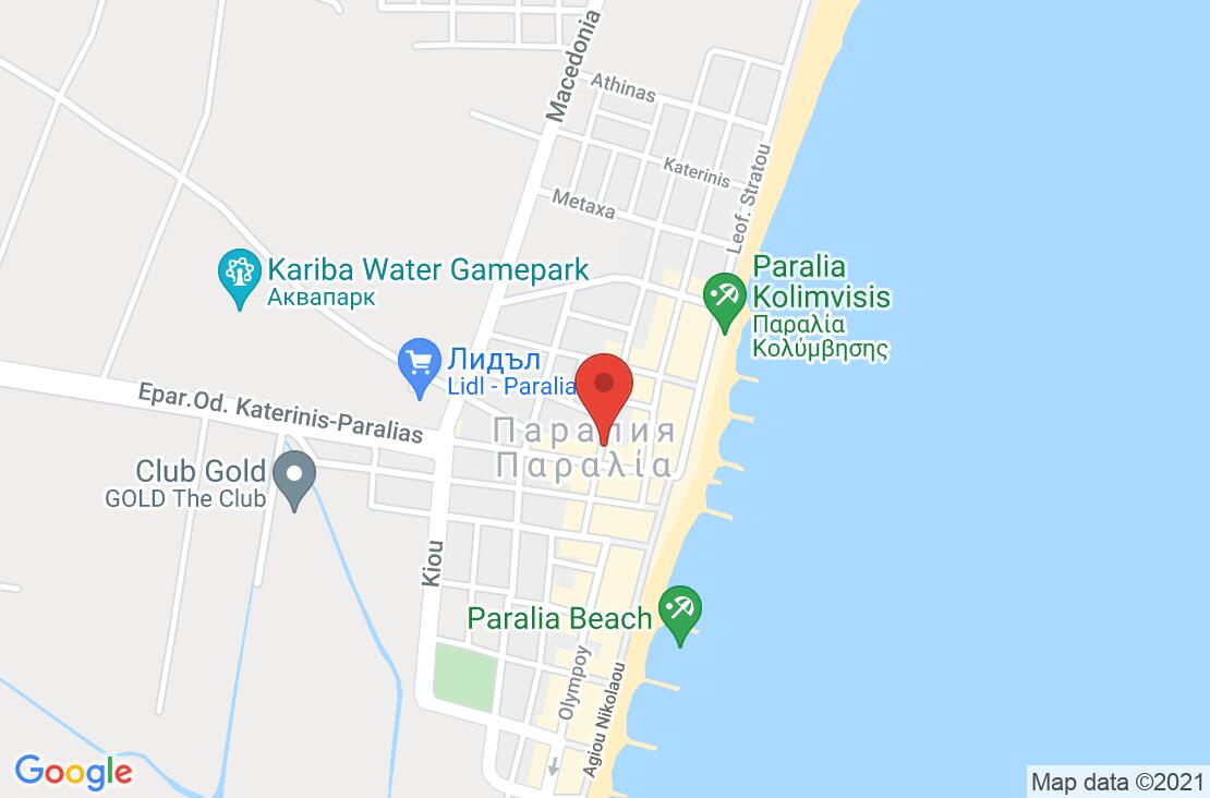Разположение на Yakinthos Hotel на картата