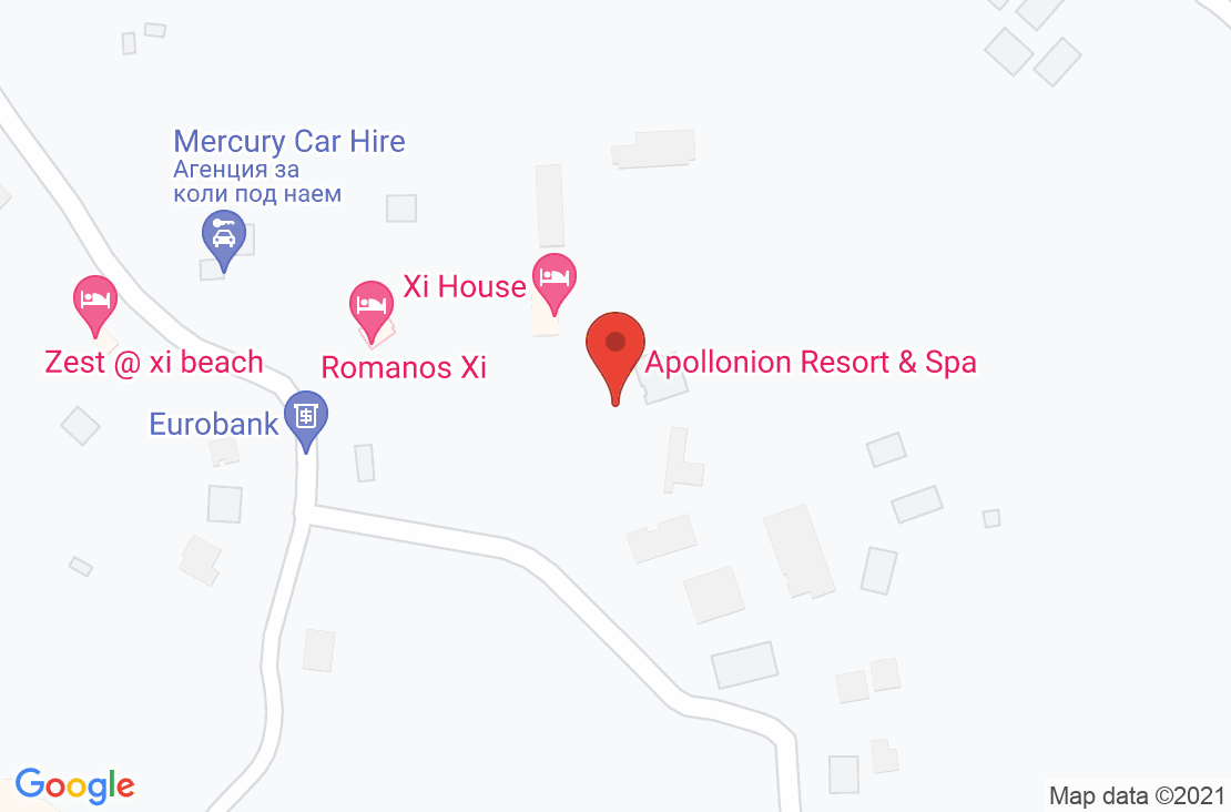 Разположение на Apollonion Asterias Resort & Spa на картата