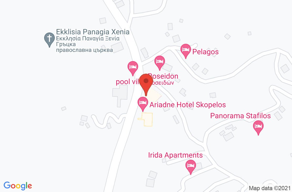 Разположение на Stafylos Suites and Boutique Hotel на картата