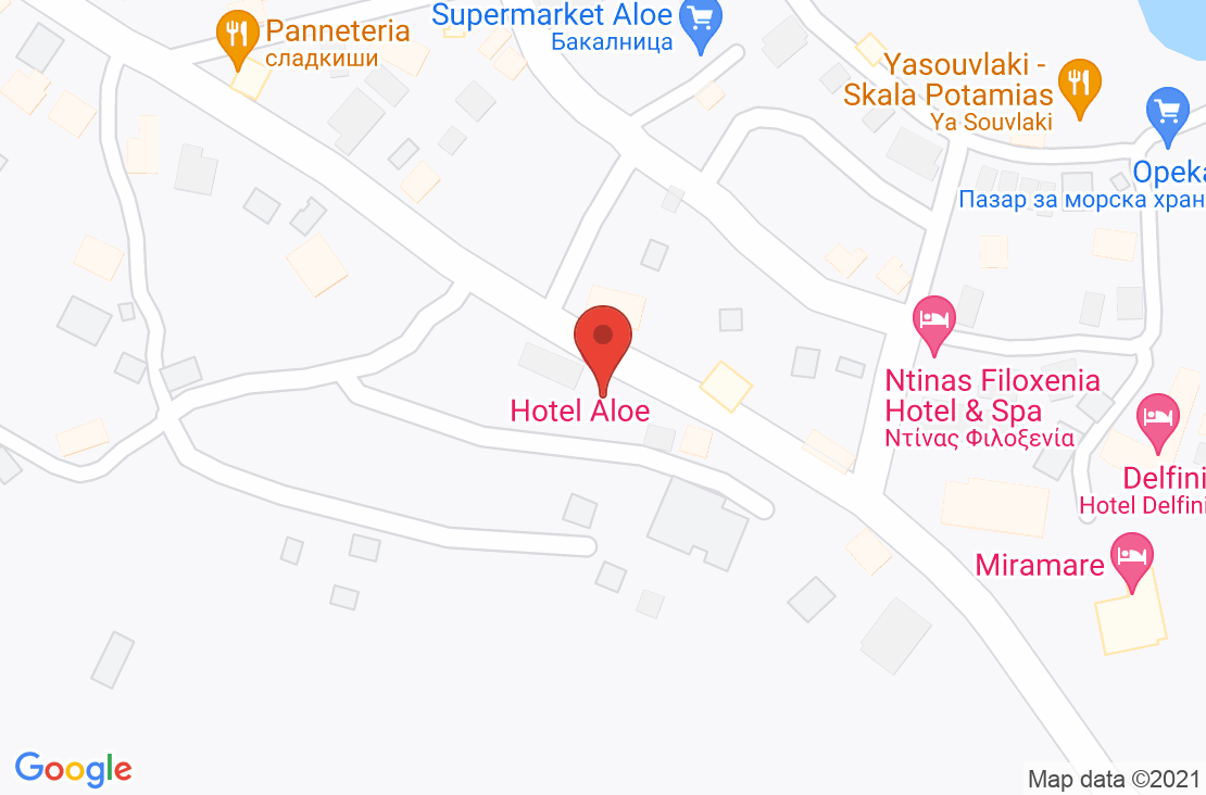 Разположение на Aloe Hotel - Thassos на картата