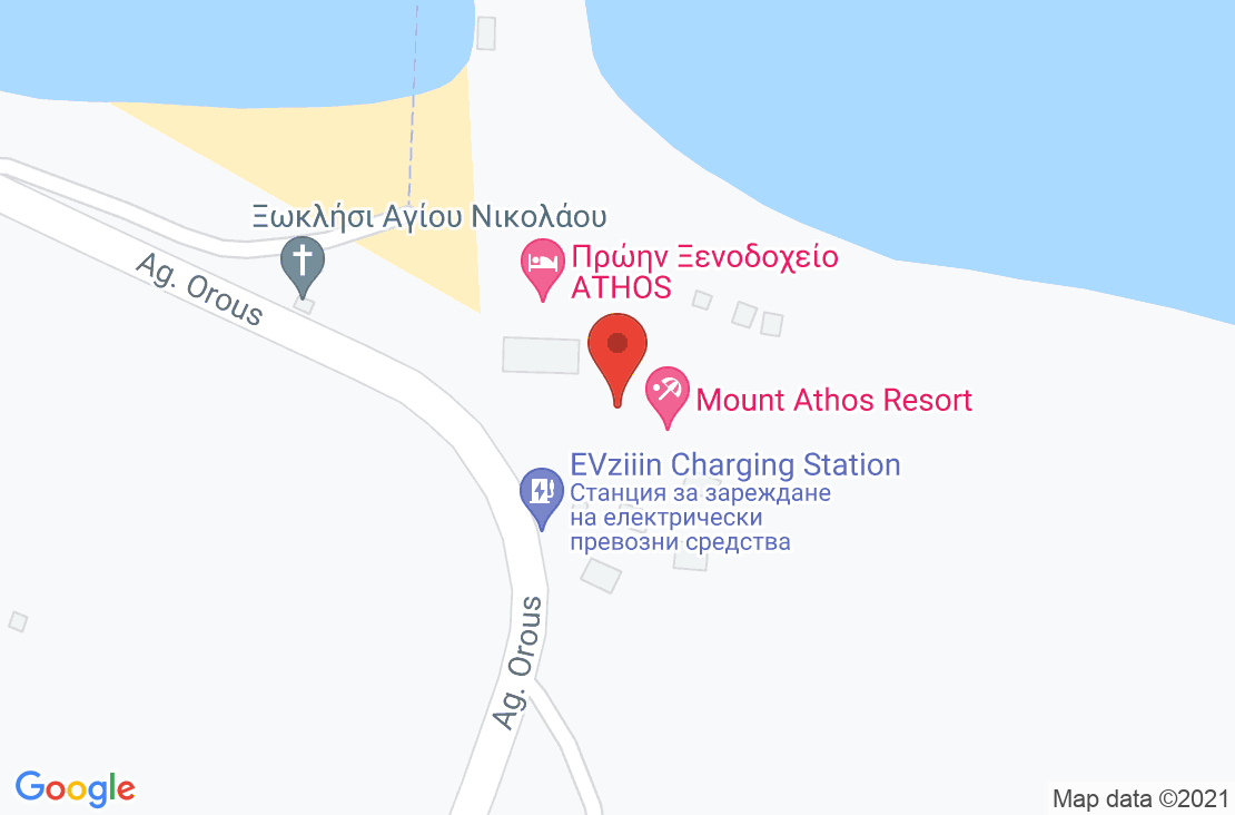 Разположение на Mount Athos Resort на картата