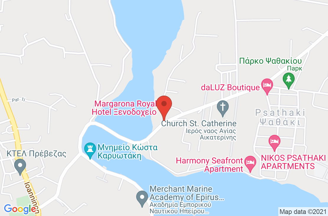 Разположение на Margarona Royal Preveza на картата