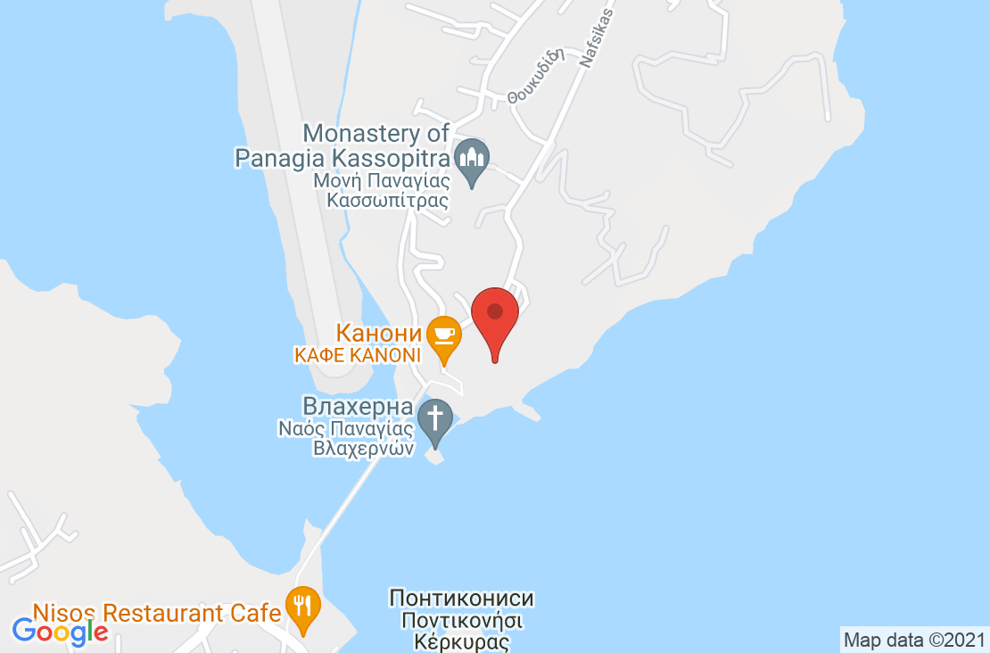 Разположение на Corfu Holiday Palace Hotel на картата