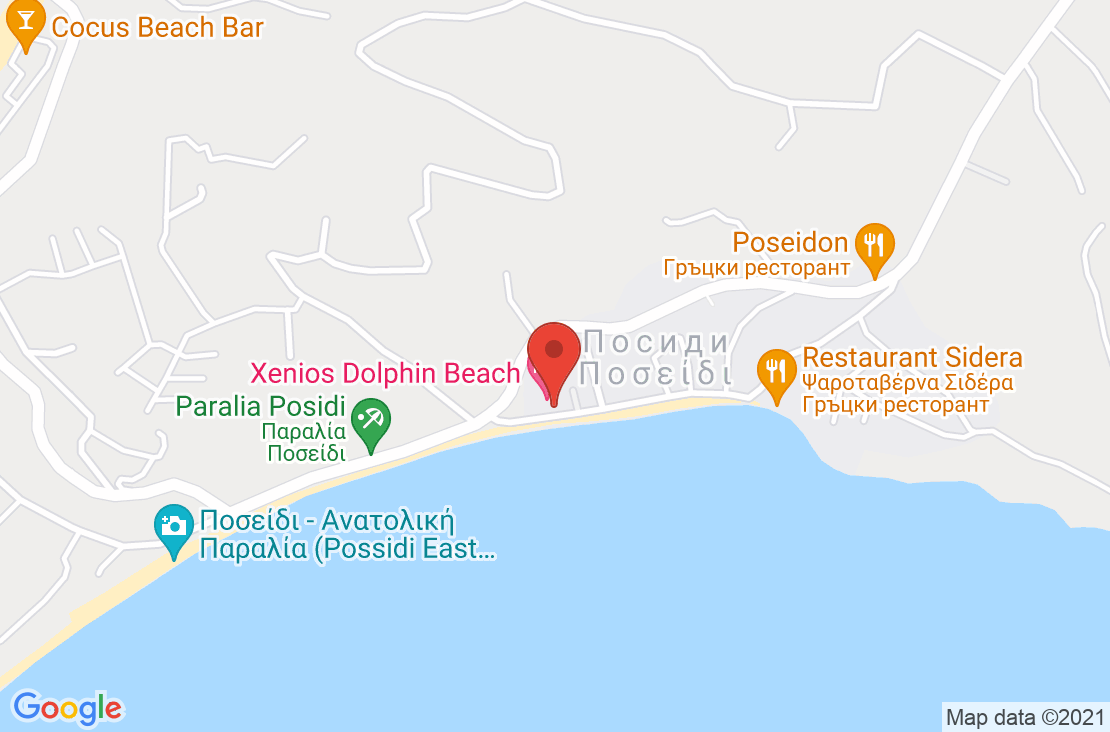 Разположение на Dolphin Beach Hotel на картата