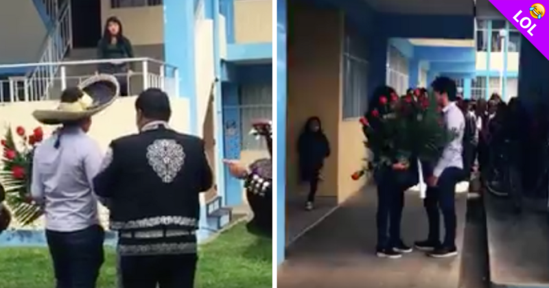 Intentó reconquistar a su ex, ella lo batea con todo y mariachi