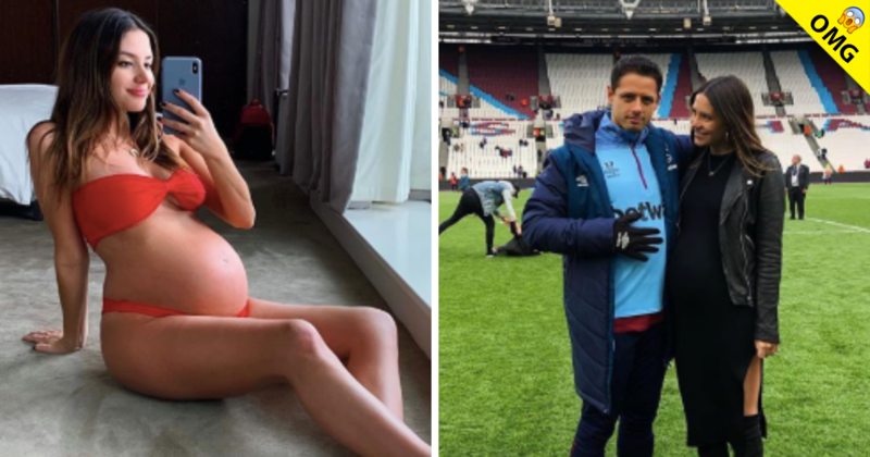 A semanas de dar a luz, esposa de Chicharito posa desnuda