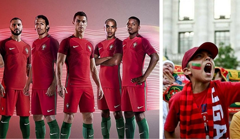 Un colado se mete a la foto oficial del equipo de Portugal