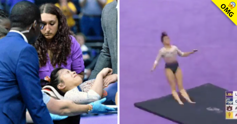 Revelan imagen de cómo quedó la gimnasta que se fracturó