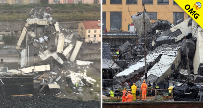 Derrumbe de puente en Genova deja más de 30 muertos