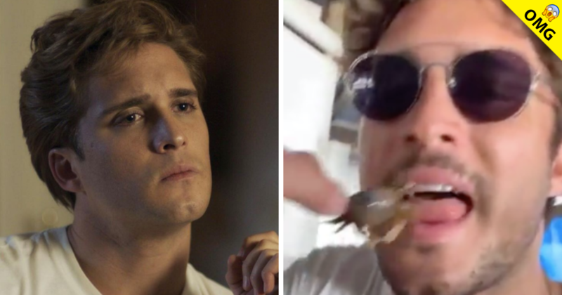 Diego Boneta se come un erizo vivo