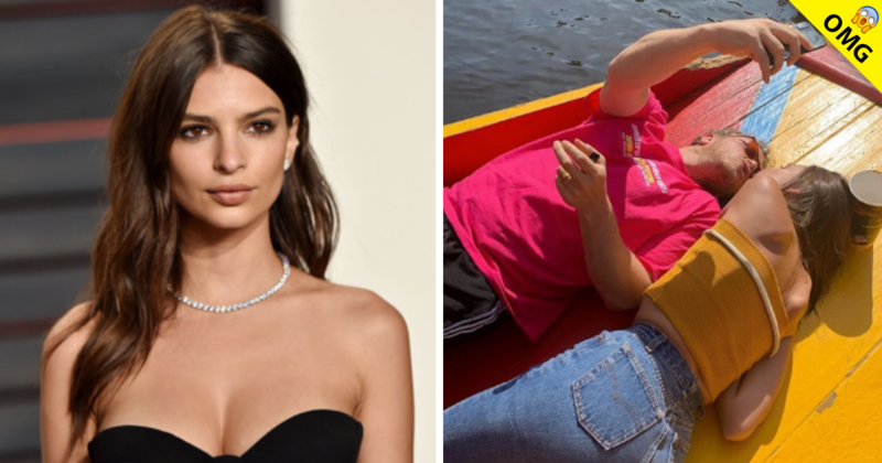 Captan a Emily Ratajkowski comiendo quesadillas en un tianguis