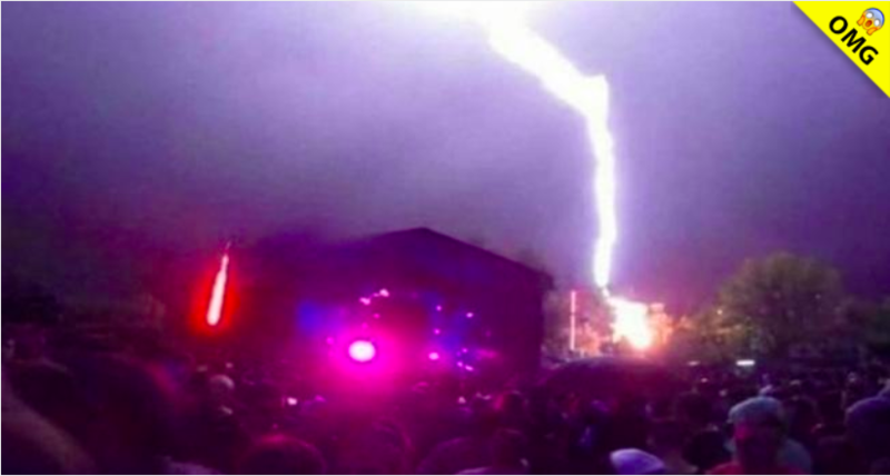 Cae rayo en escenario de festival de música electrónica