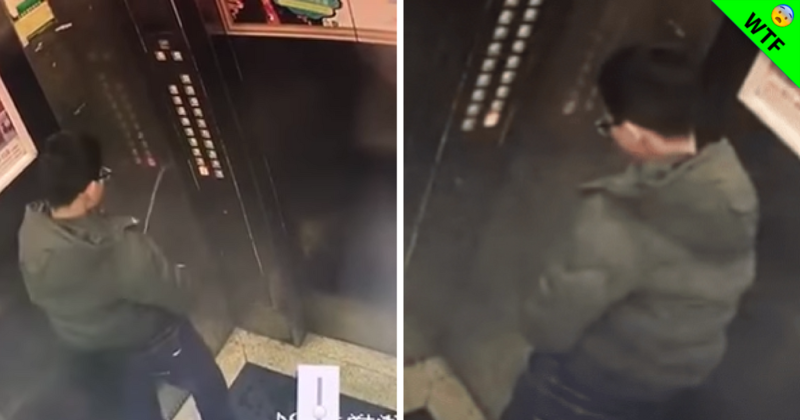 Niño se orina en elevador, y el karma se le regresa en segundos