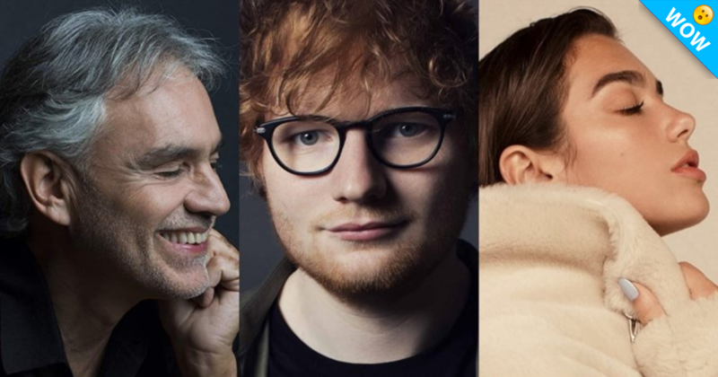 Andrea Bocelli anuncia colaboraciones con Dua Lipa y Ed Sheeran