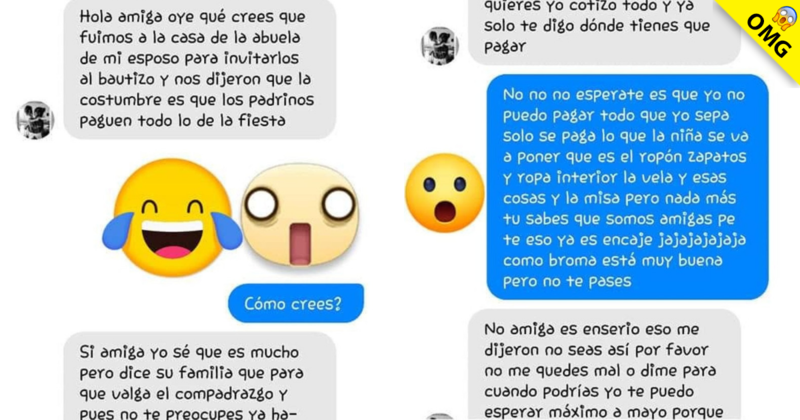 Mujer ‘encajosa’ exige a madrina que pague la fiesta