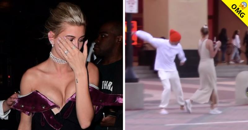 Justin Bieber “golpea” a Hailey Baldwin en público