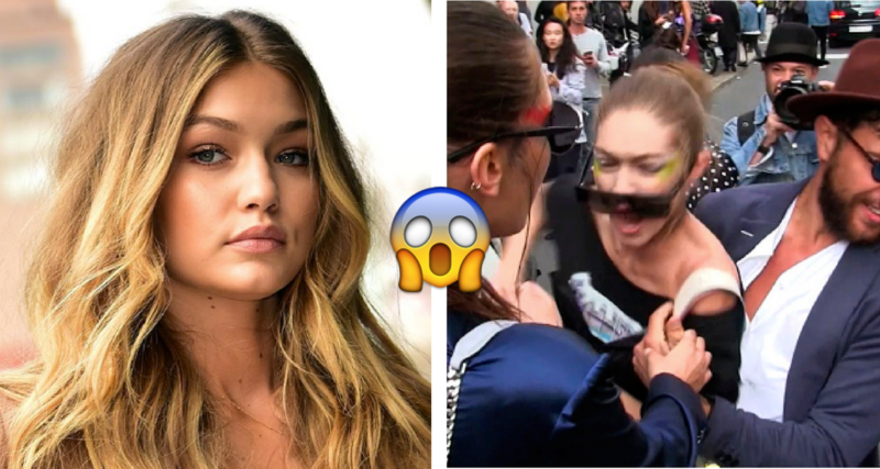 +VIDEO ¡Así reacciona Gigi Hadid cuando un extraño la agrede!