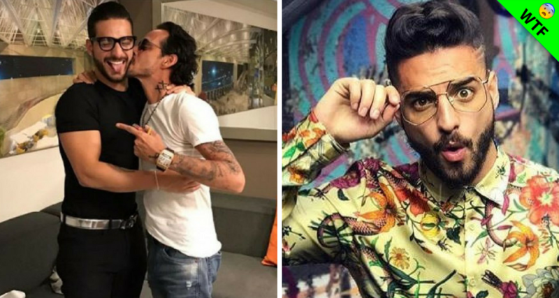 Marc Anthony le planta tremendo beso a Maluma