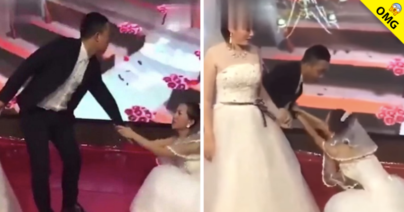 Mujer llega con vestido de novia a la boda de su ex