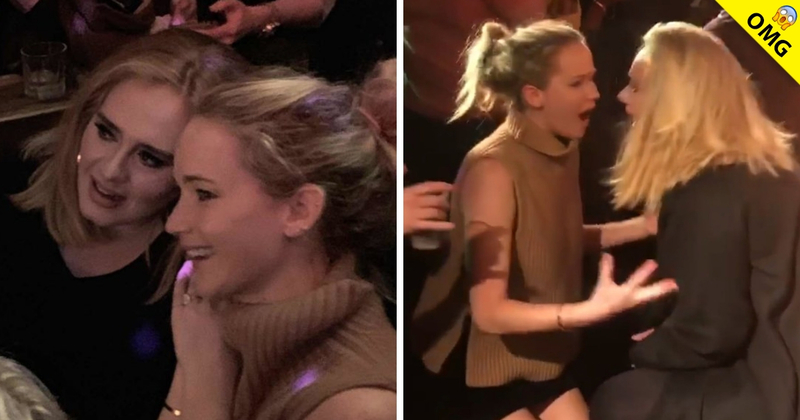 Adele y Jennfer Lawrence tienen noche loca en antro gay