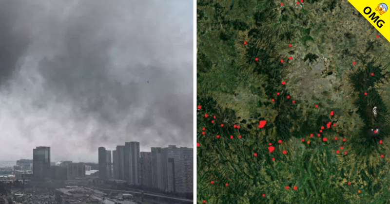 La imagen de cómo se ven los incendios de México en el espacio