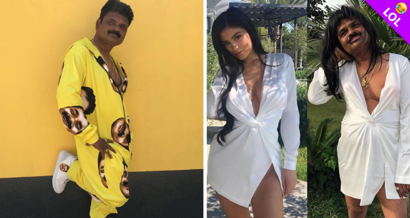 ¡No pararas de reír! Hombre Hindu recrea las fotos de las celeb