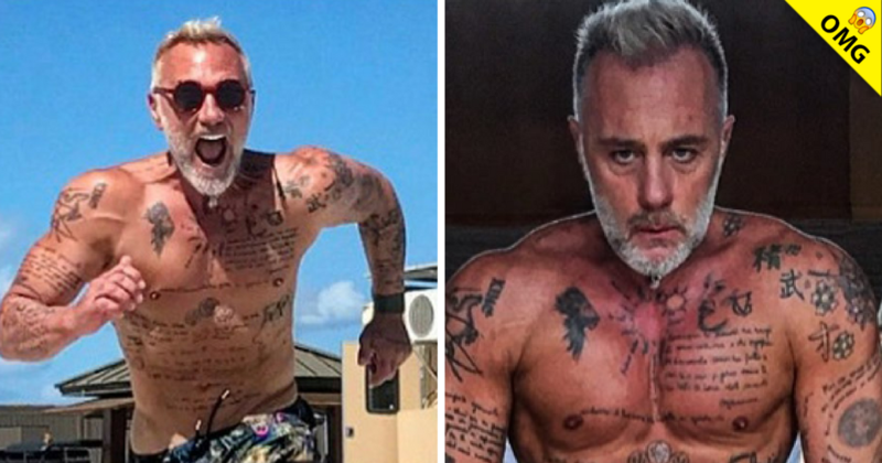 El cambio de Gianluca Vacchi , antes y después.