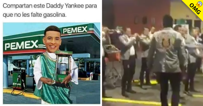 Esperaban gasolina, y automovilistas bailaron con mariachi