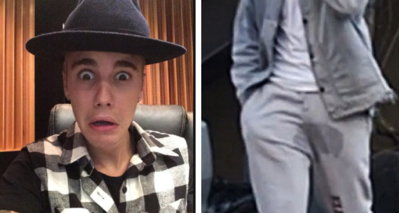 ¡Justin Bieber explica que fue lo que mojó su pantalón!