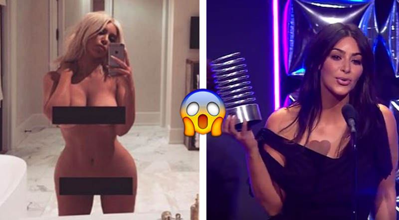 Kim Kardashian dio un polémico discurso sobre su selfie desnuda