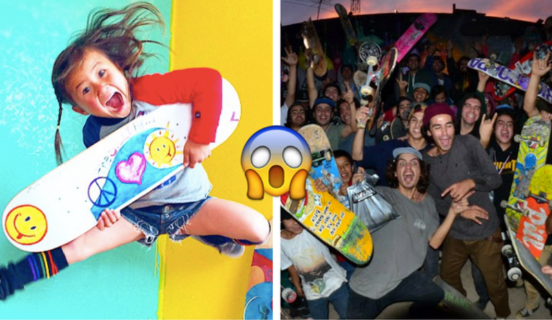 OMG! Los skates están sorprendidos con está pequeña niña