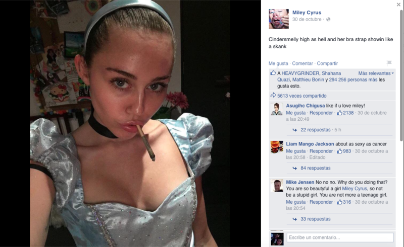 Miley Cyrus volvió a hacer de las suyas durante Halloween