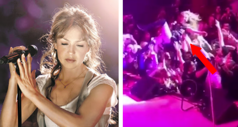 +VIDEO ¡Fans desvisten a Thalía en pleno concierto!