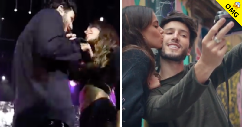 Sebastian Yatra besó a Tini Stoessel en pleno concierto