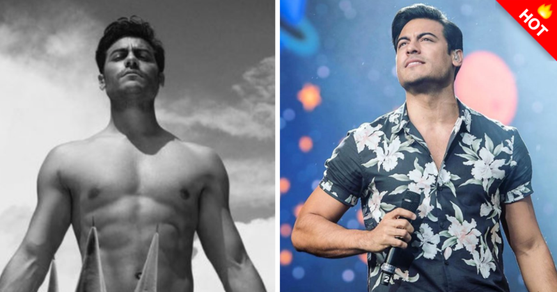 Carlos Rivera se deja ver con muy poca ropa en la playa