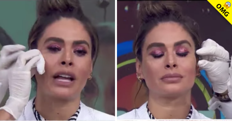 Galilea Montijo deja que le inyecten el rostro en vivo