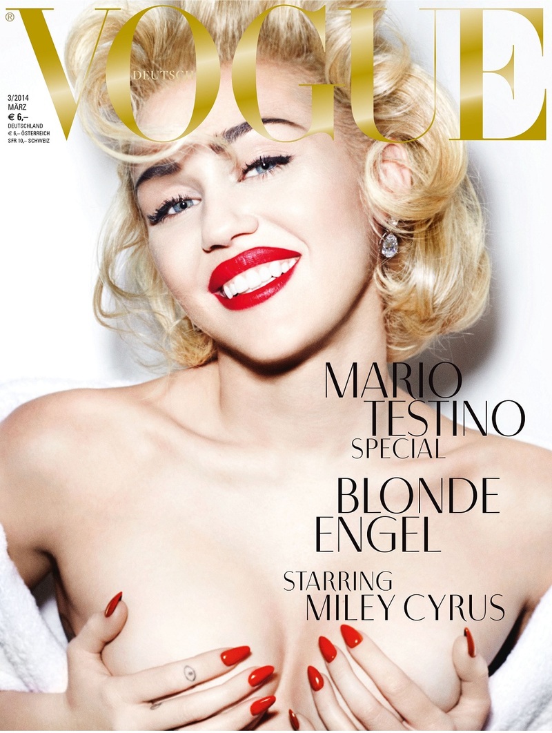 Miley Cyrus, luce sexy otra vez para la revista Vogue Alemania