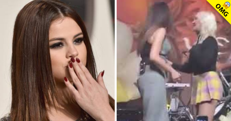 Selena Gomez se besa con otra famosa en el escenario