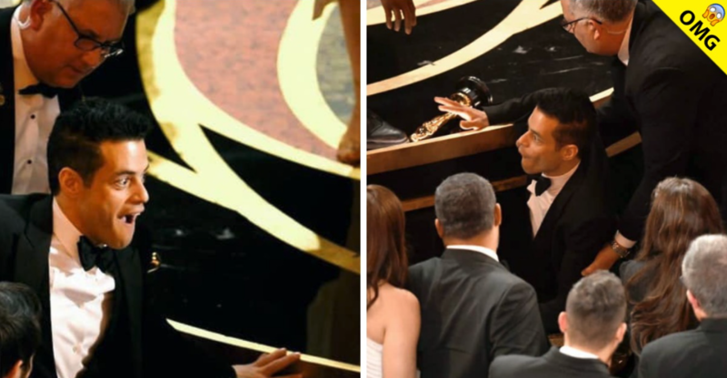 Esta fue la divertida caída de Rami Malek en los Oscar