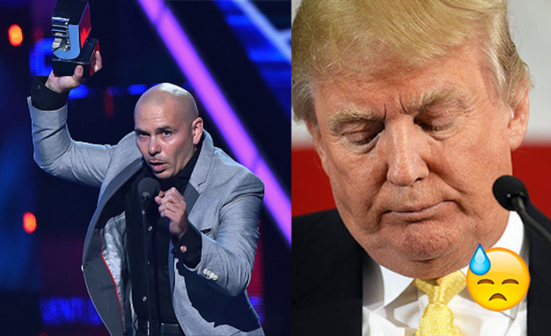 Pitbull pone en su lugar a Donald Trump