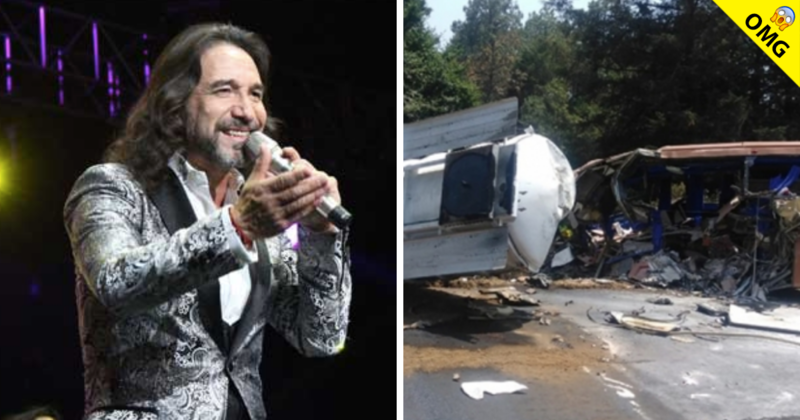 Bus de Staff de Marco Antonio Solis choca con camión de gas