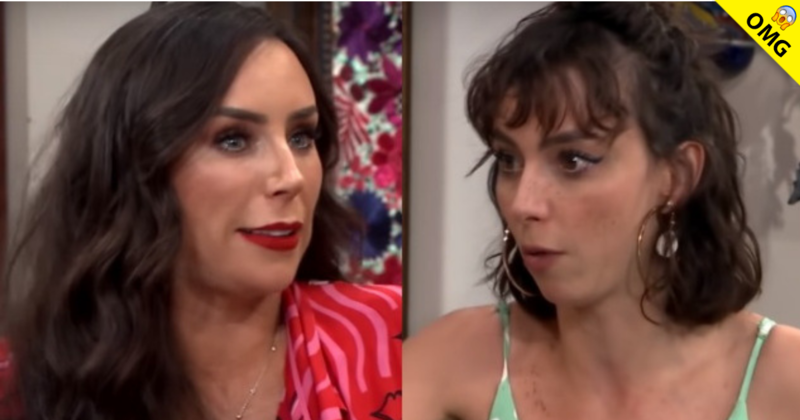 Natalia Téllez e Inés Gómez Mont pelearon el plena grabación